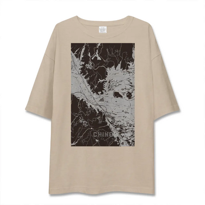 【茅野（長野県）】地図柄ビッグシルエットTシャツ
