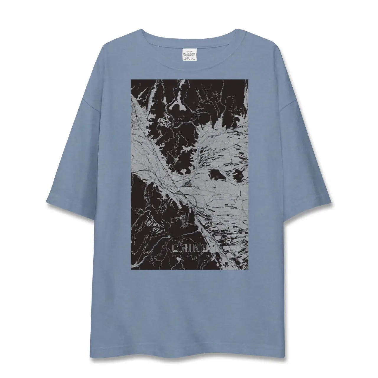 【茅野（長野県）】地図柄ビッグシルエットTシャツ