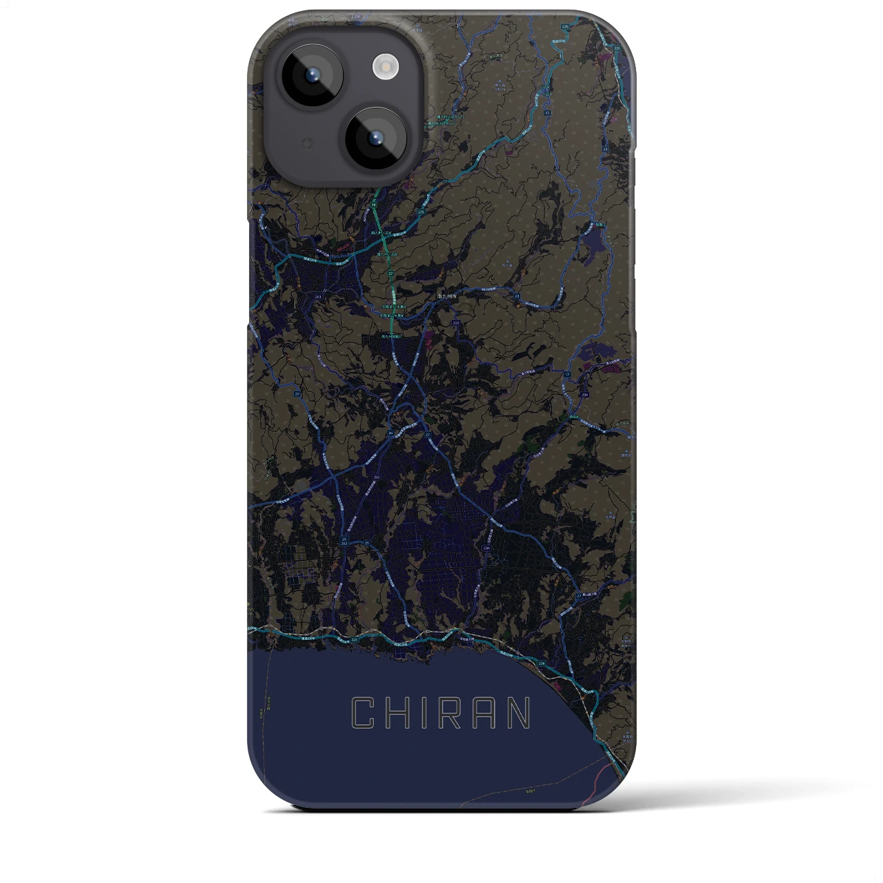 【知覧（鹿児島県）】地図柄iPhoneケース（バックカバータイプ）