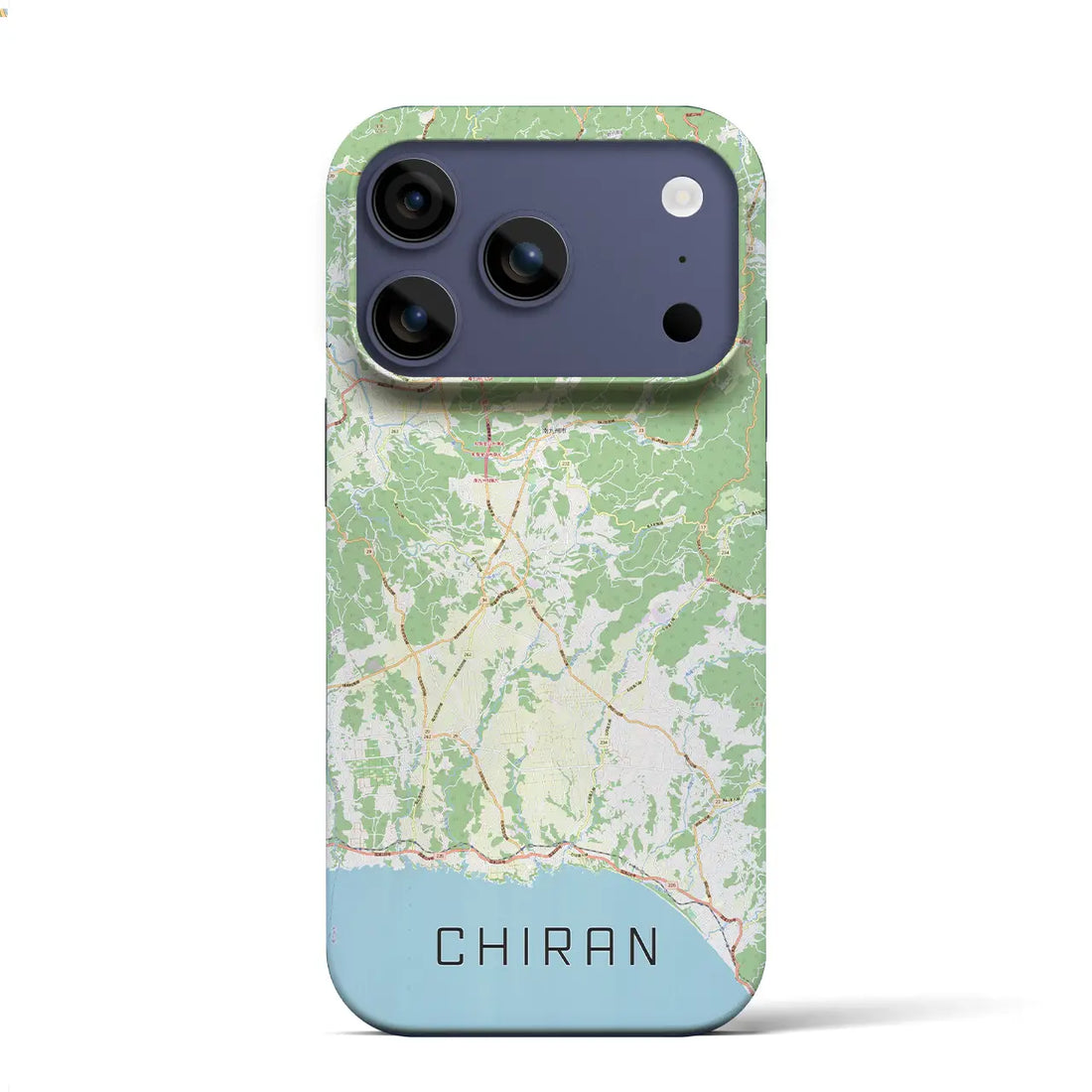 【知覧（鹿児島県）】地図柄iPhoneケース（バックカバータイプ）ブラック・iPhone 17 Pro Max 用