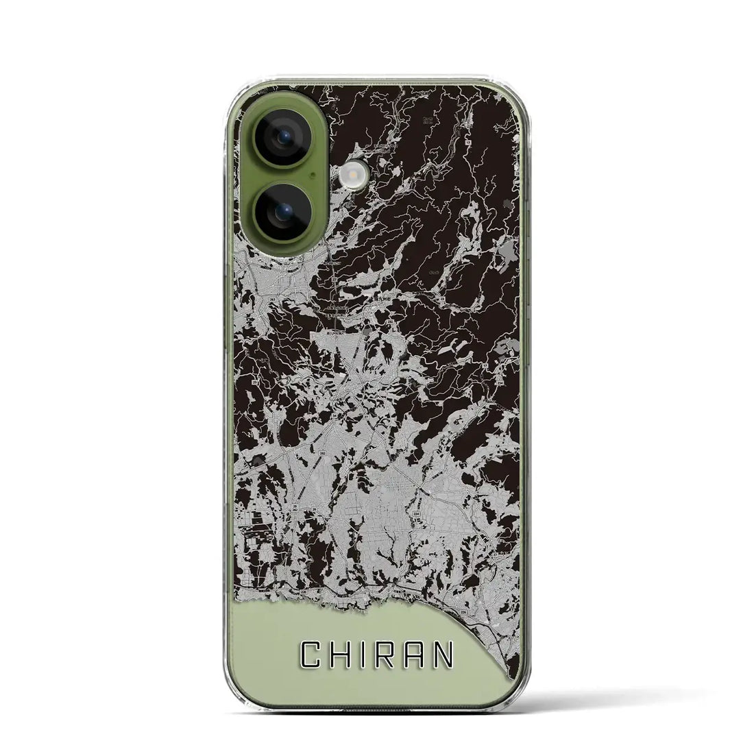 【知覧（鹿児島県）】地図柄iPhoneケース（クリアタイプ）モノトーン・iPhone 17 Pro Max 用