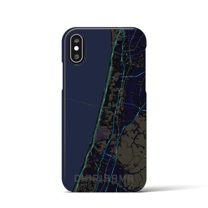 【千里浜（石川県）】地図柄iPhoneケース（バックカバータイプ）