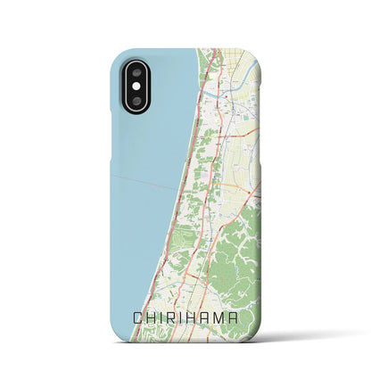 【千里浜（石川県）】地図柄iPhoneケース（バックカバータイプ）