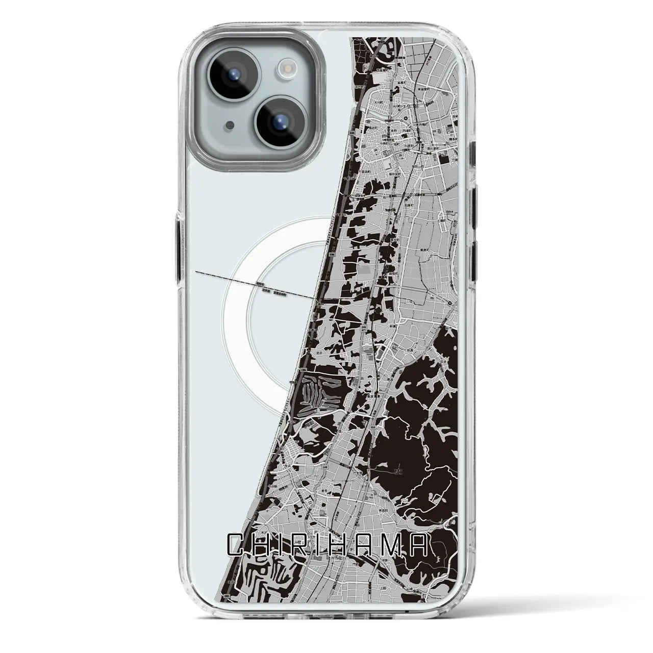 【千里浜（石川県）】地図柄iPhoneケース（MagSafeタイプ）