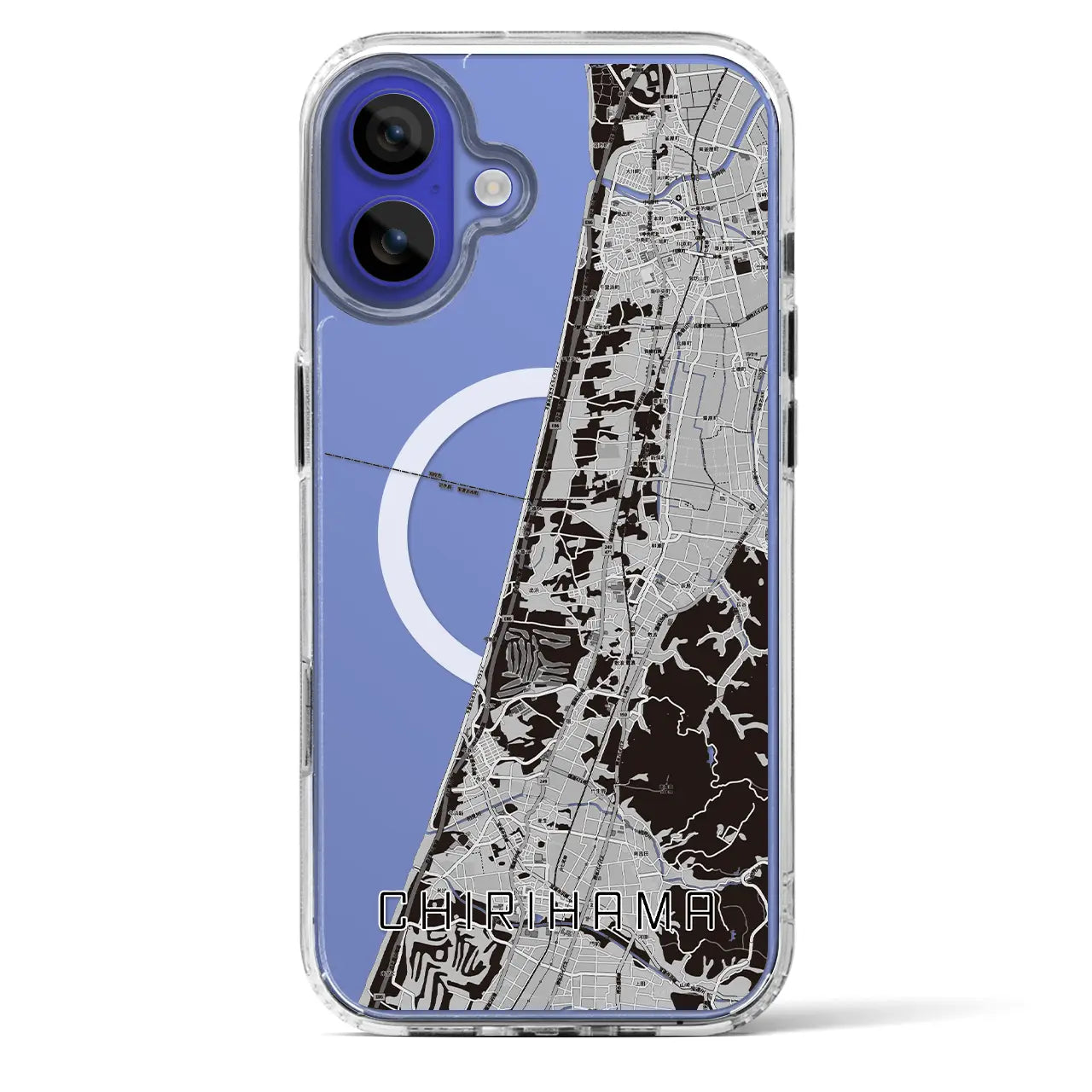 【千里浜（石川県）】地図柄iPhoneケース（MagSafeタイプ）