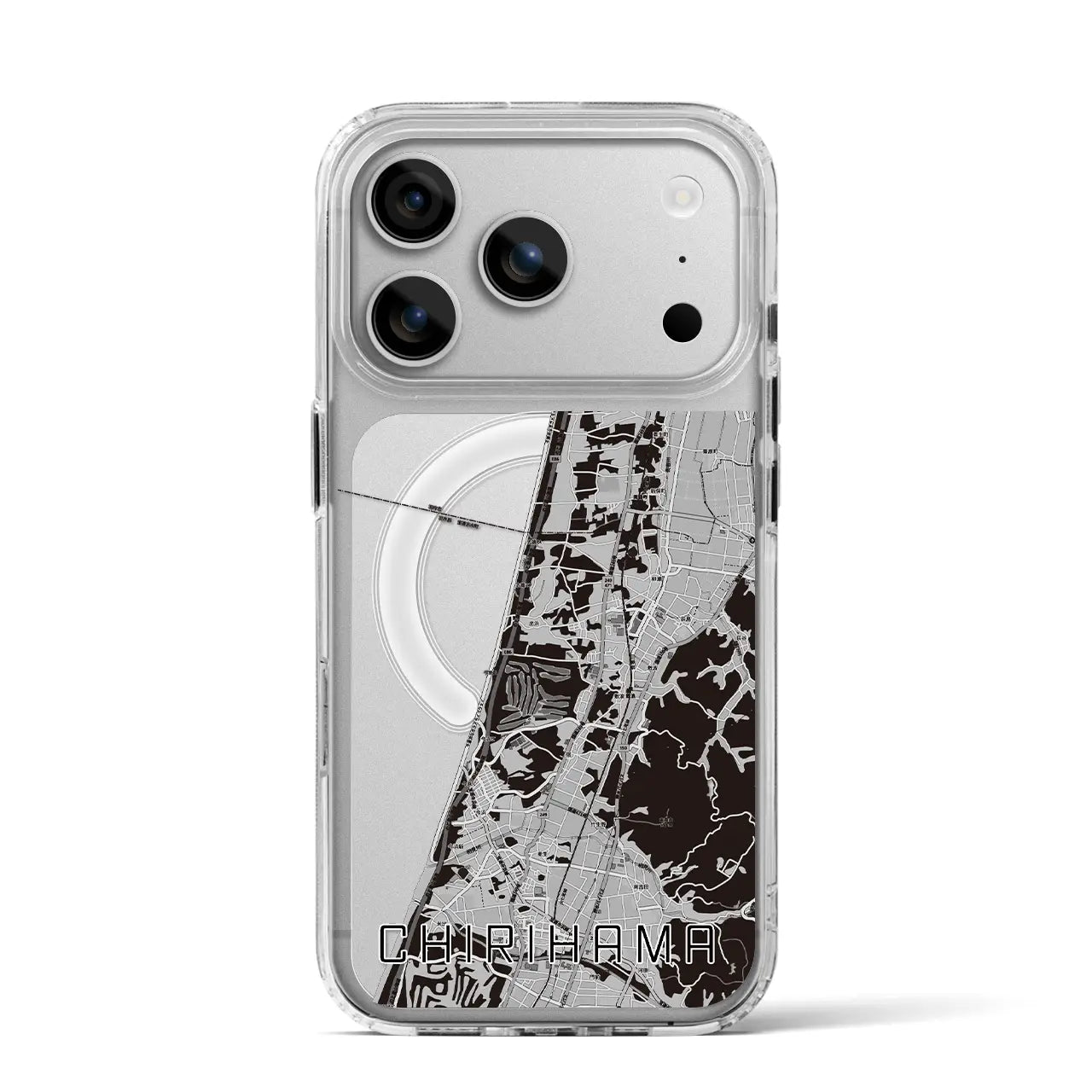 【千里浜（石川県）】地図柄iPhoneケース（MagSafeタイプ）