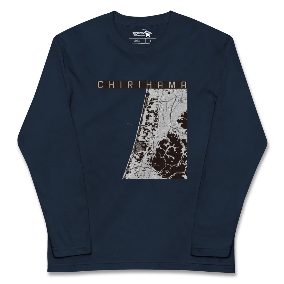 【千里浜（石川県）】地図柄ロングスリーブTシャツ