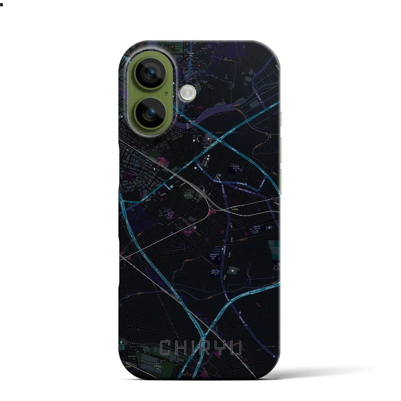 【知立（愛知県）】地図柄iPhoneケース（バックカバータイプ）