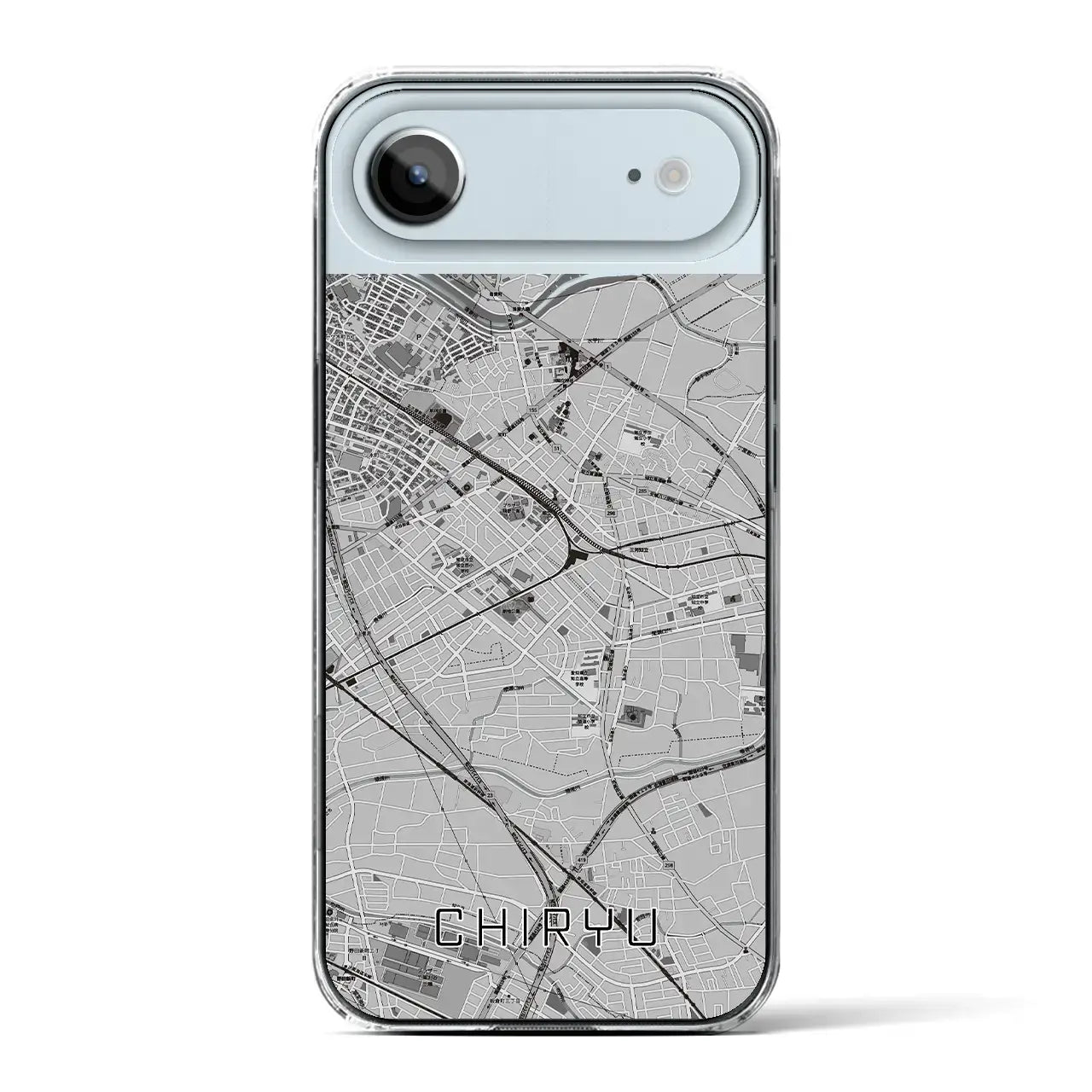【知立（愛知県）】地図柄iPhoneケース（クリアタイプ）