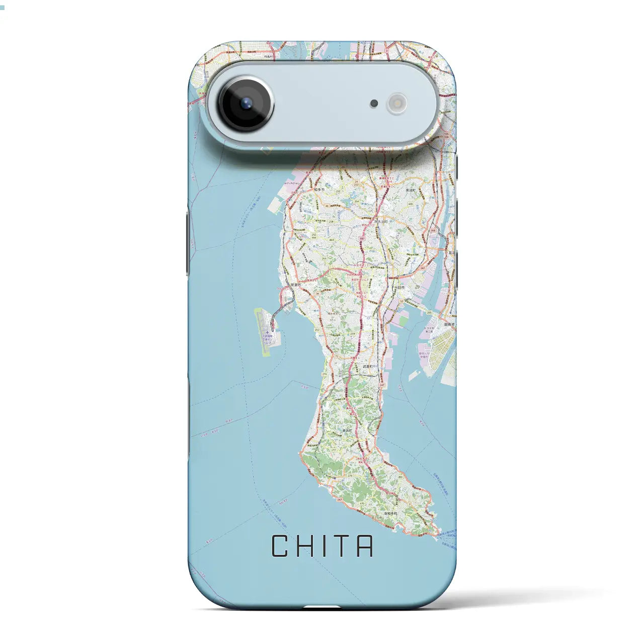 【知多2（愛知県）】地図柄iPhoneケース（バックカバータイプ）ナチュラル・iPhone 17 Pro Max 用