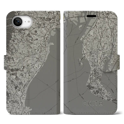 【知多2（愛知県）】地図柄iPhoneケース（手帳タイプ）