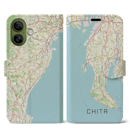 【知多2（愛知県）】地図柄iPhoneケース（手帳タイプ）