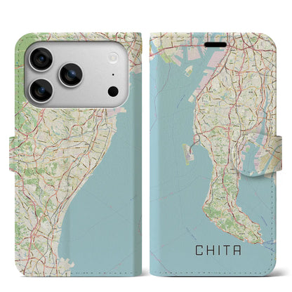 【知多2（愛知県）】地図柄iPhoneケース（手帳タイプ）