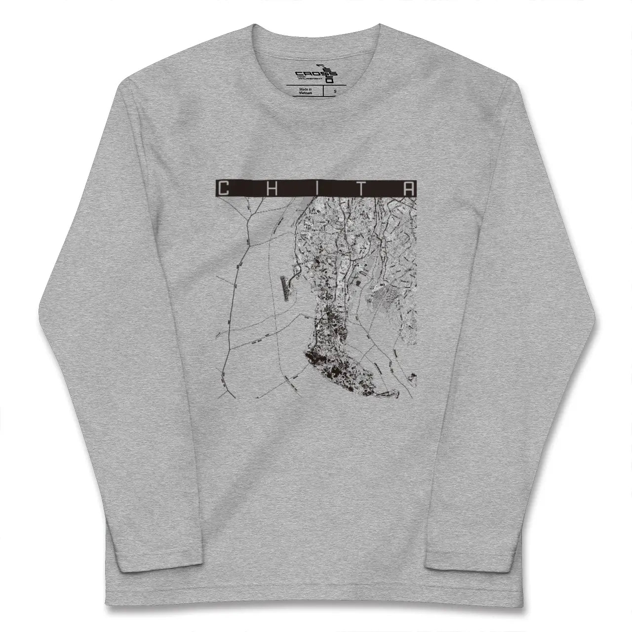 【知多2（愛知県）】地図柄ロングスリーブTシャツ