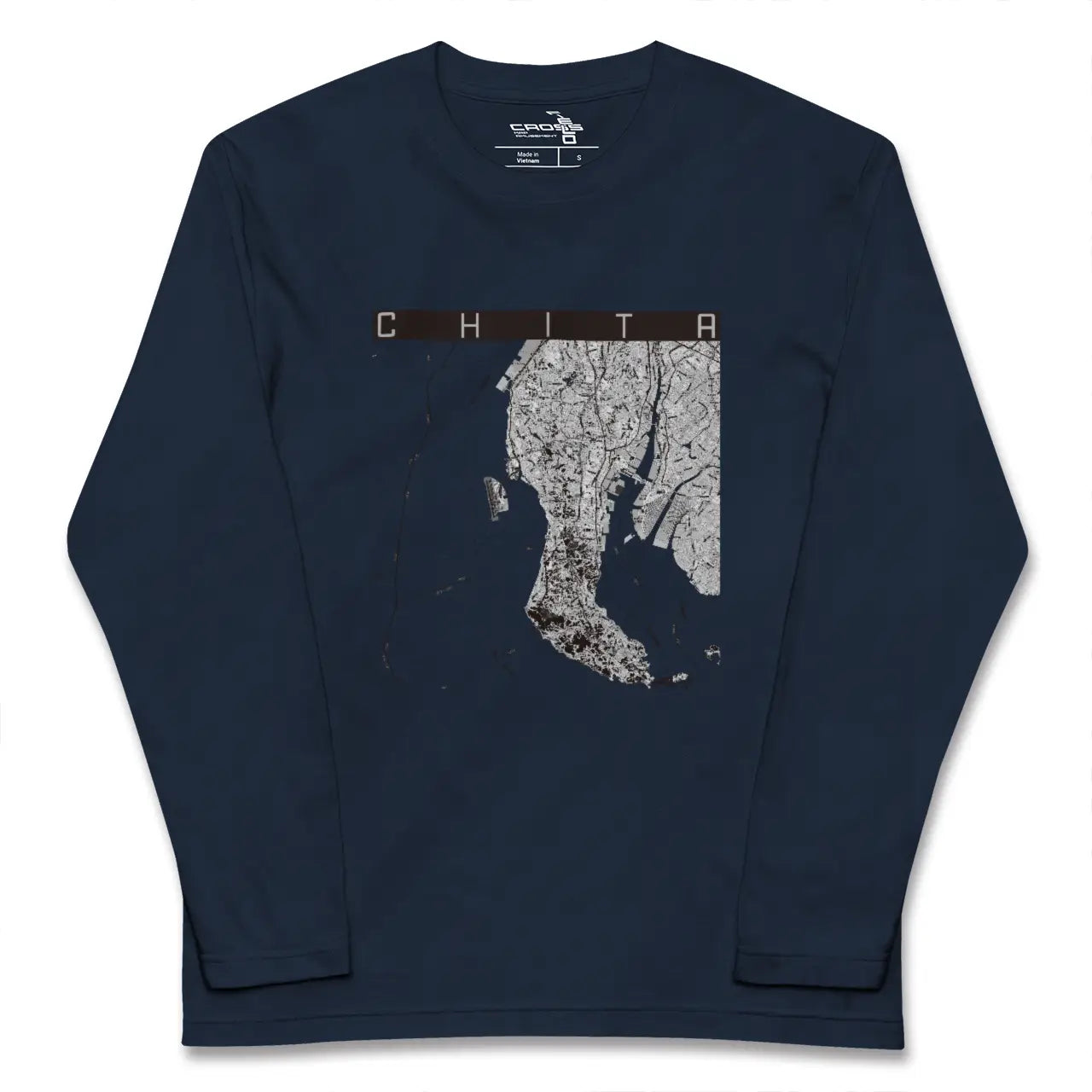 【知多2（愛知県）】地図柄ロングスリーブTシャツ