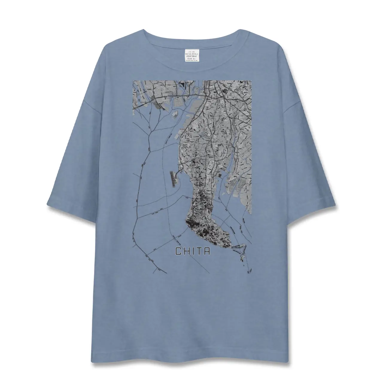 【知多2（愛知県）】地図柄ビッグシルエットTシャツ