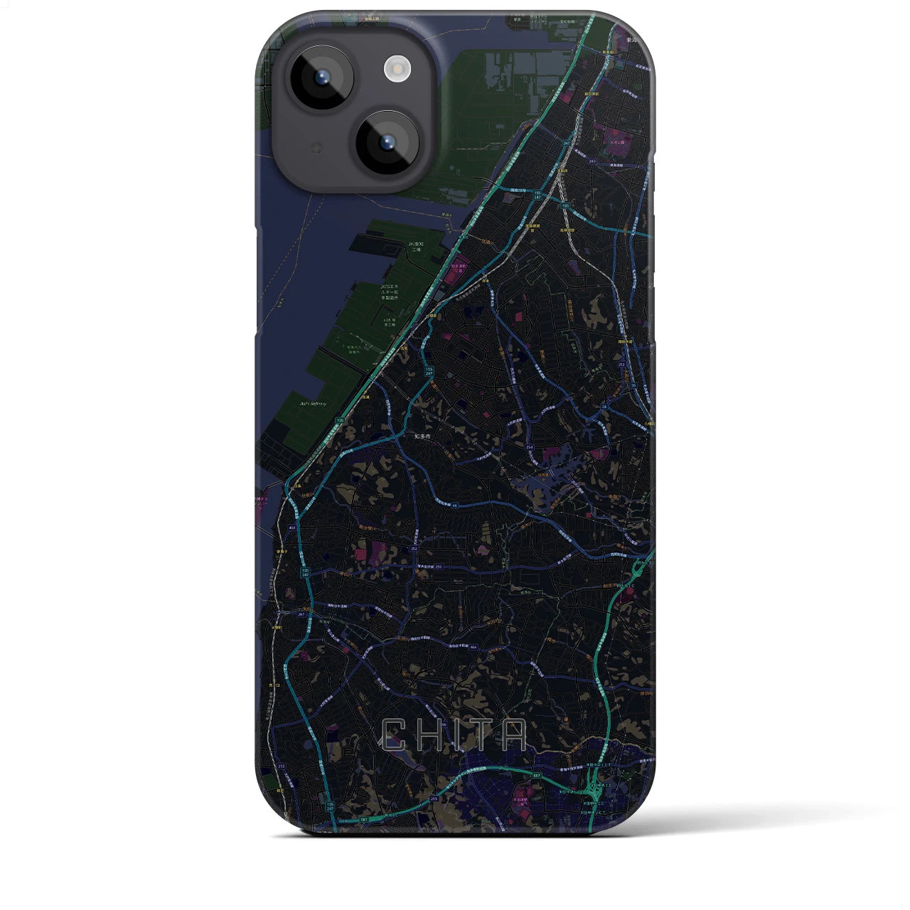 【知多（愛知県）】地図柄iPhoneケース（バックカバータイプ）