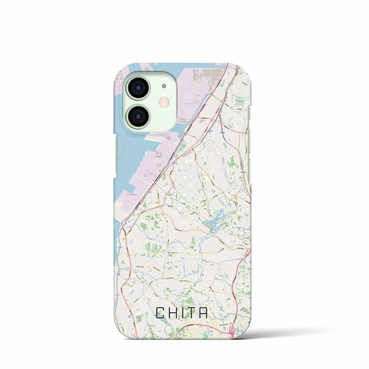 【知多（愛知県）】地図柄iPhoneケース（バックカバータイプ）