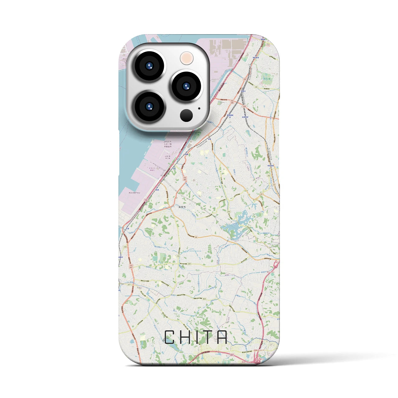 【知多（愛知県）】地図柄iPhoneケース（バックカバータイプ）