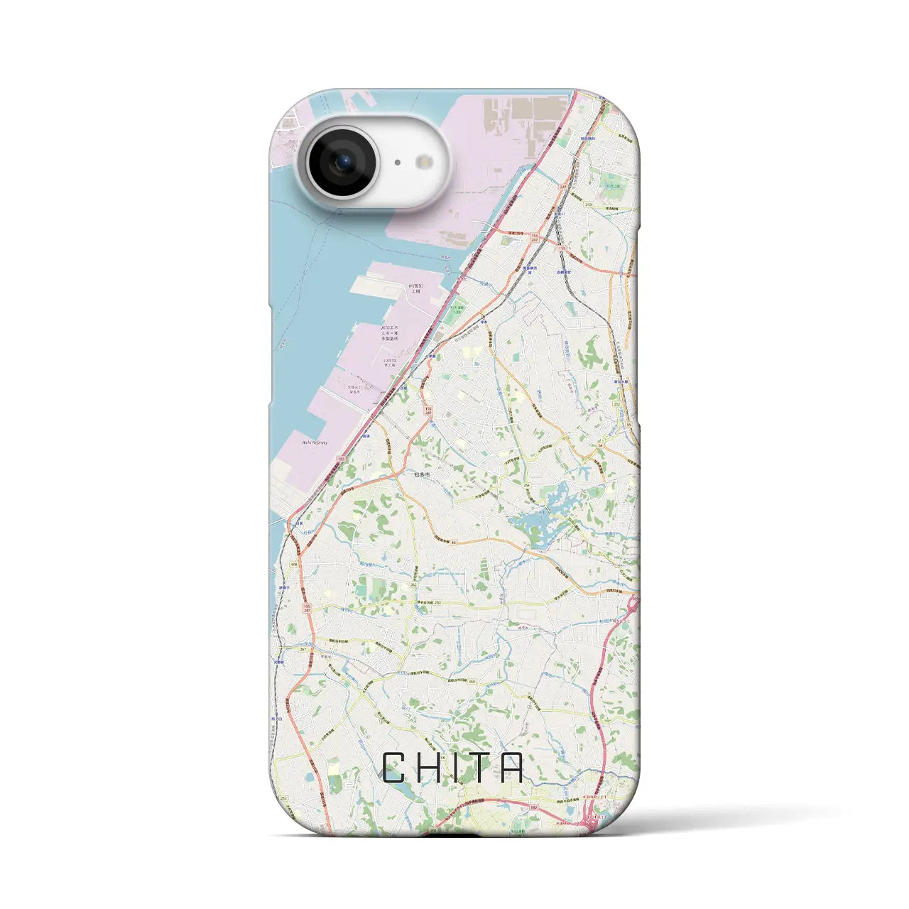 【知多（愛知県）】地図柄iPhoneケース（バックカバータイプ）