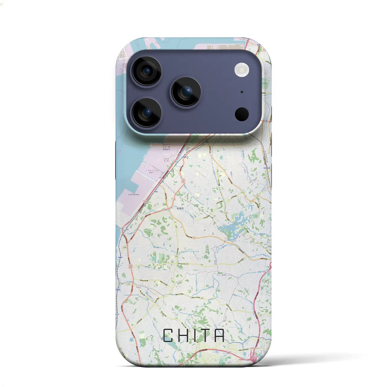 【知多（愛知県）】地図柄iPhoneケース（バックカバータイプ）