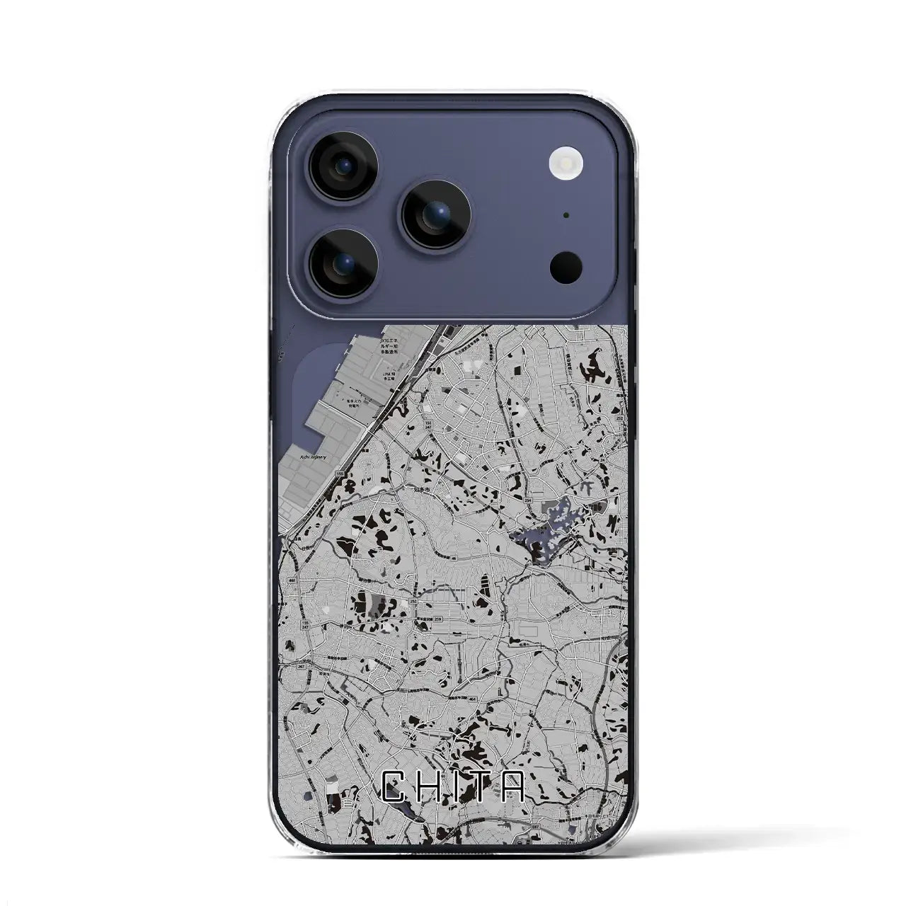 【知多（愛知県）】地図柄iPhoneケース（クリアタイプ）