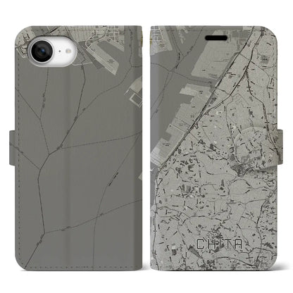 【知多（愛知県）】地図柄iPhoneケース（手帳タイプ）