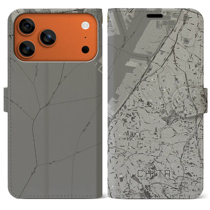 【知多（愛知県）】地図柄iPhoneケース（手帳タイプ）