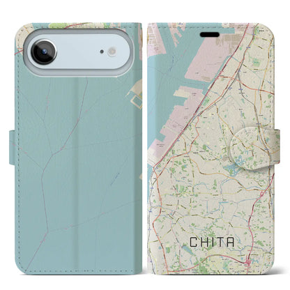 【知多（愛知県）】地図柄iPhoneケース（手帳タイプ）