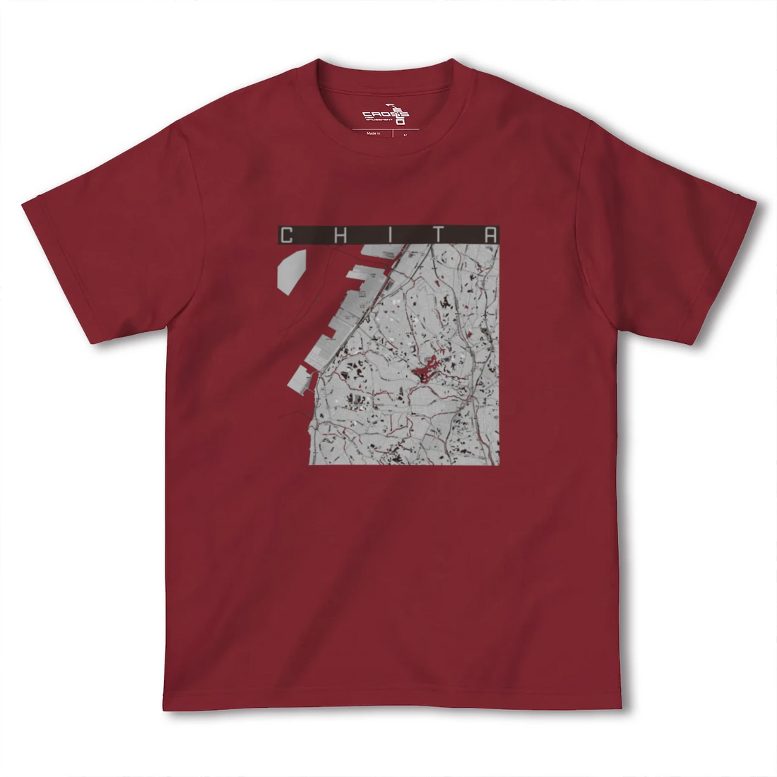 【知多(愛知県)】地図柄ヘビーウェイトTシャツ