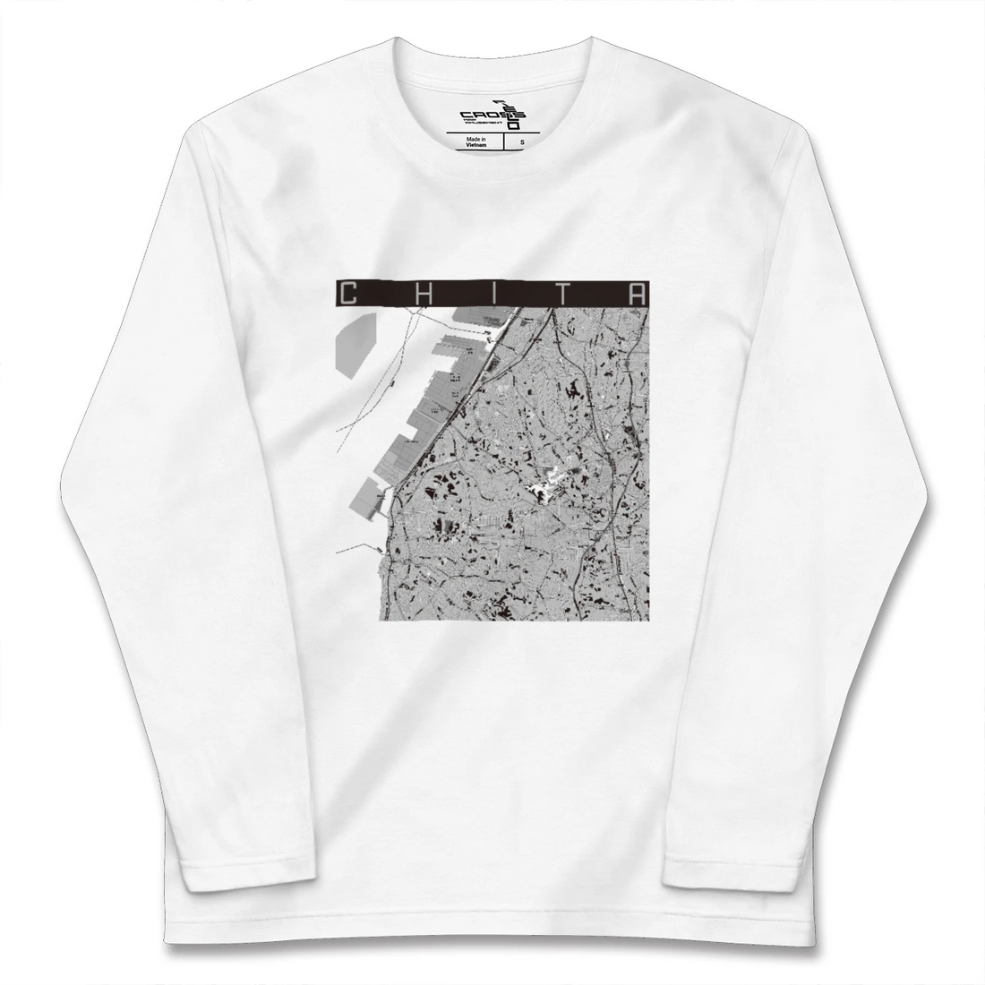 【知多(愛知県)】地図柄ロングスリーブTシャツ