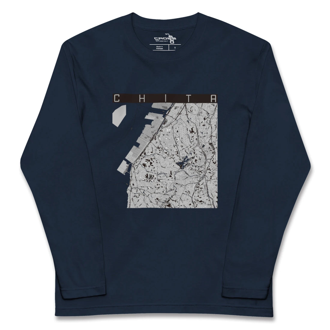 【知多（愛知県）】地図柄ロングスリーブTシャツ