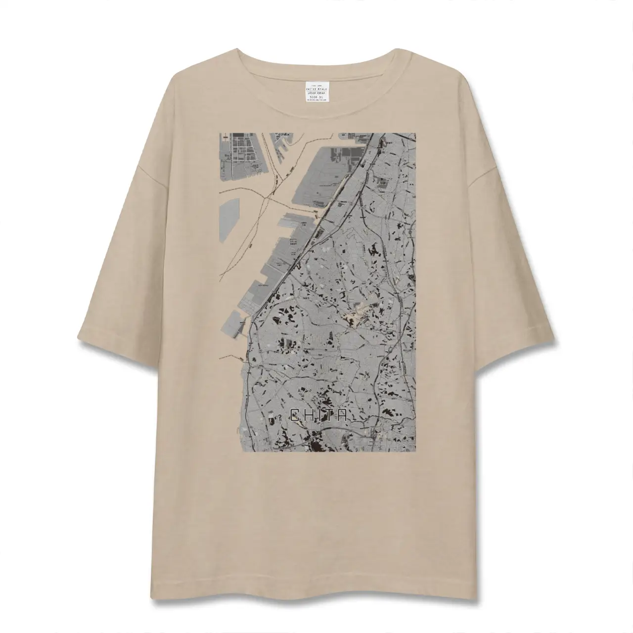 【知多（愛知県）】地図柄ビッグシルエットTシャツ