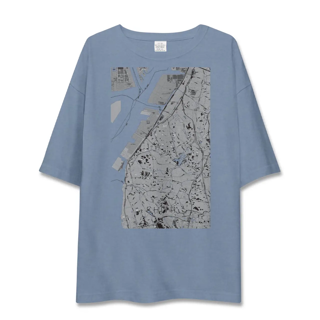 【知多（愛知県）】地図柄ビッグシルエットTシャツ