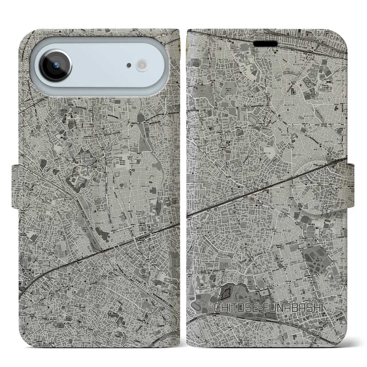 【千歳船橋（東京都）】地図柄iPhoneケース（手帳タイプ）