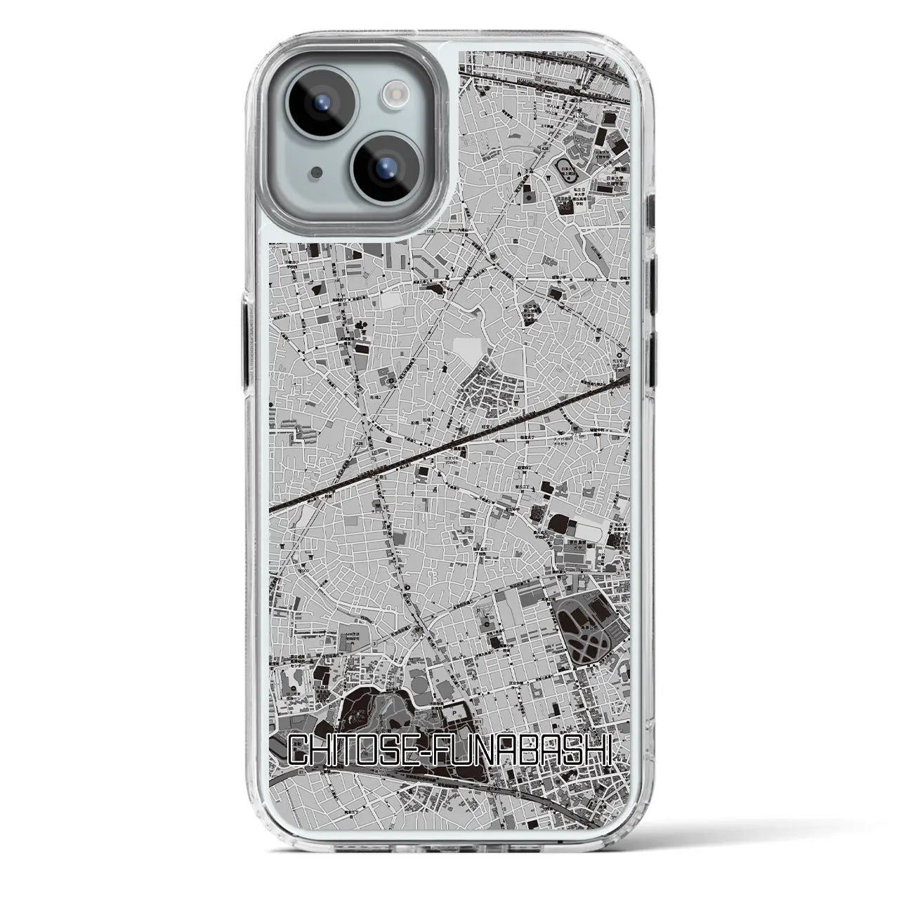 【千歳船橋（東京都）】地図柄iPhoneケース（MagSafeタイプ）