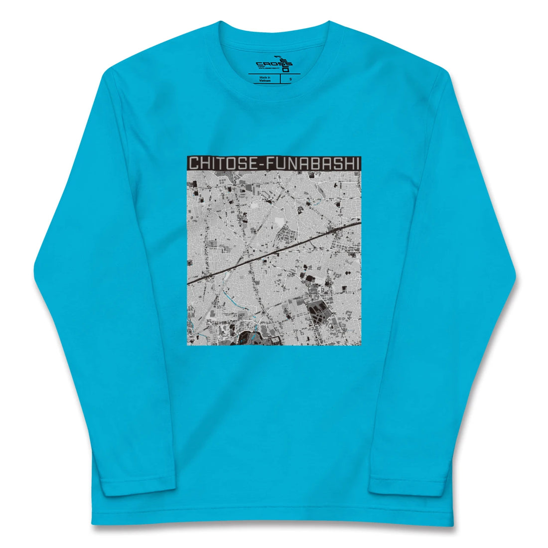 【千歳船橋(東京都)】地図柄ロングスリーブTシャツ