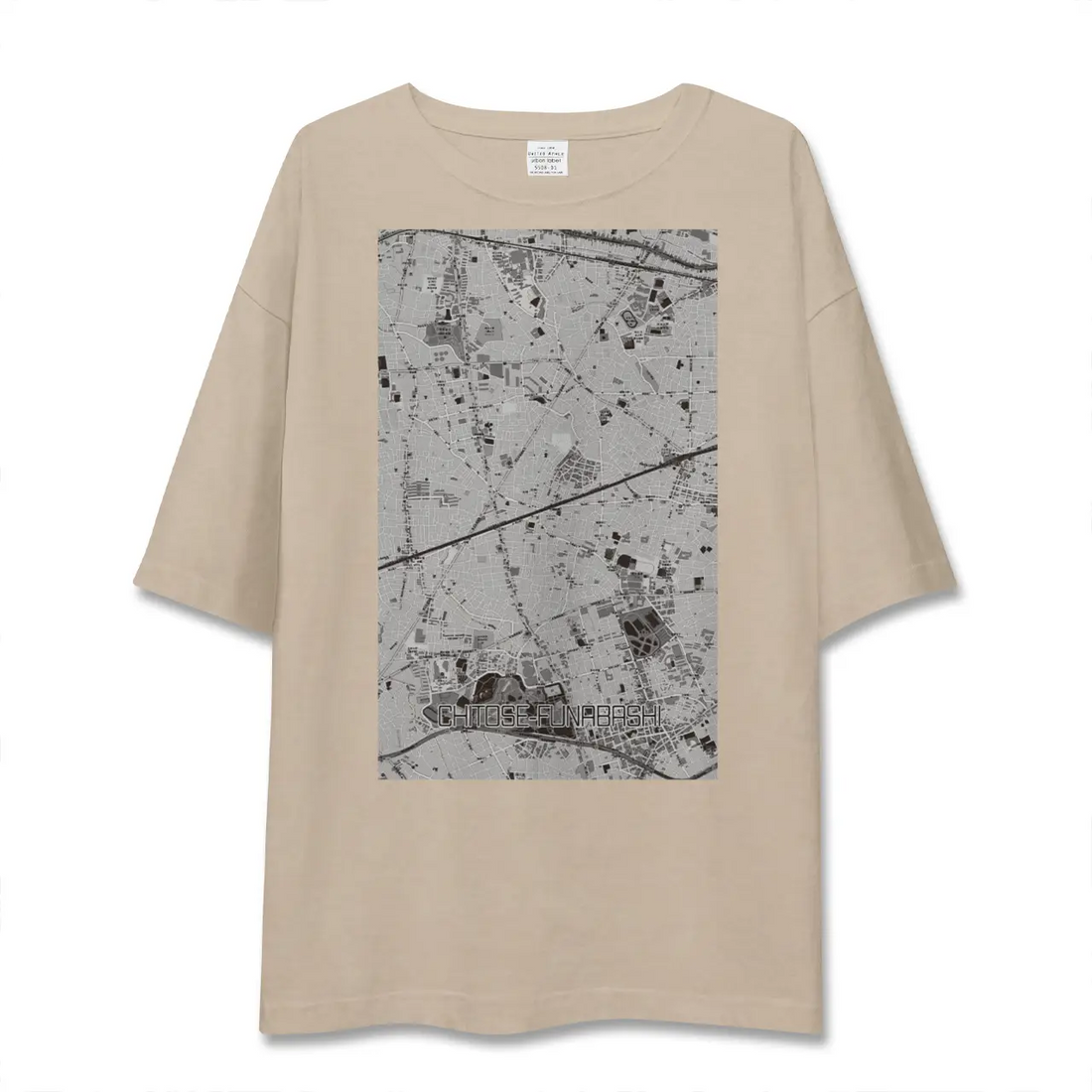【千歳船橋（東京都）】地図柄ビッグシルエットTシャツ