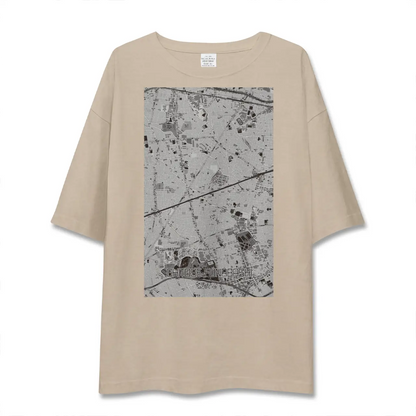 【千歳船橋（東京都）】地図柄ビッグシルエットTシャツ