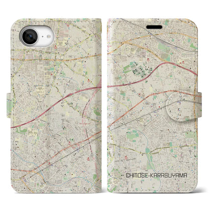 【千歳烏山（東京都）】地図柄iPhoneケース（手帳タイプ）