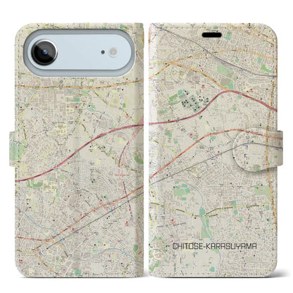 【千歳烏山（東京都）】地図柄iPhoneケース（手帳タイプ）