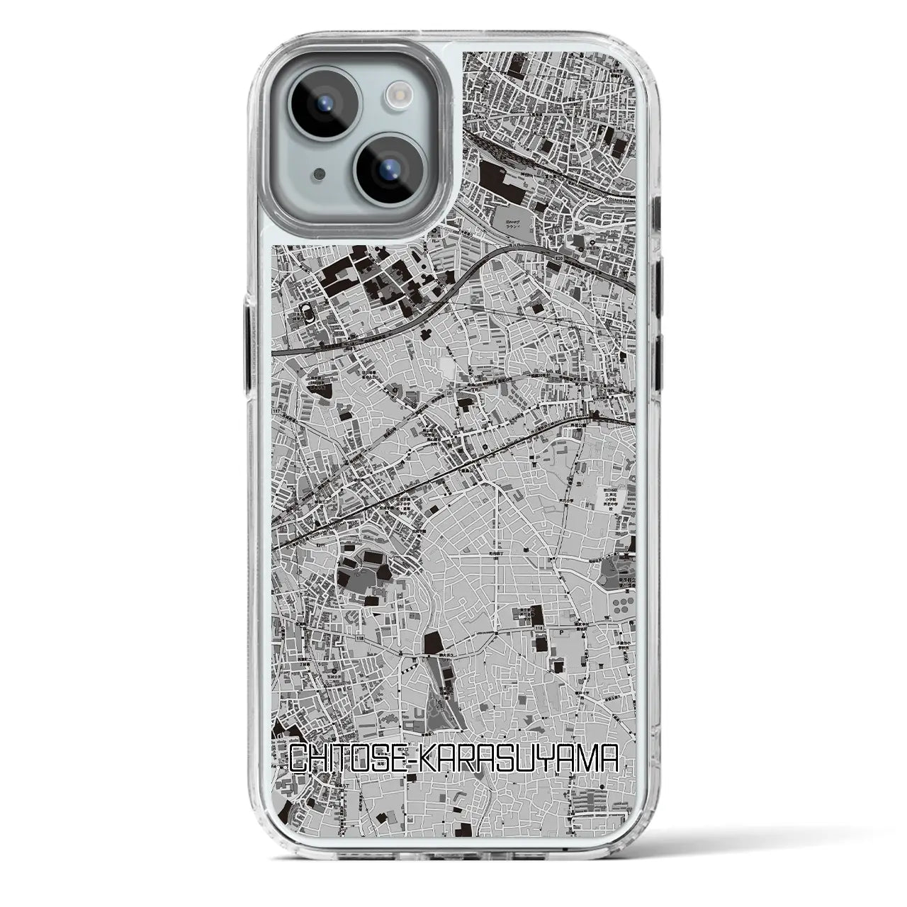 【千歳烏山（東京都）】地図柄iPhoneケース（MagSafeタイプ）