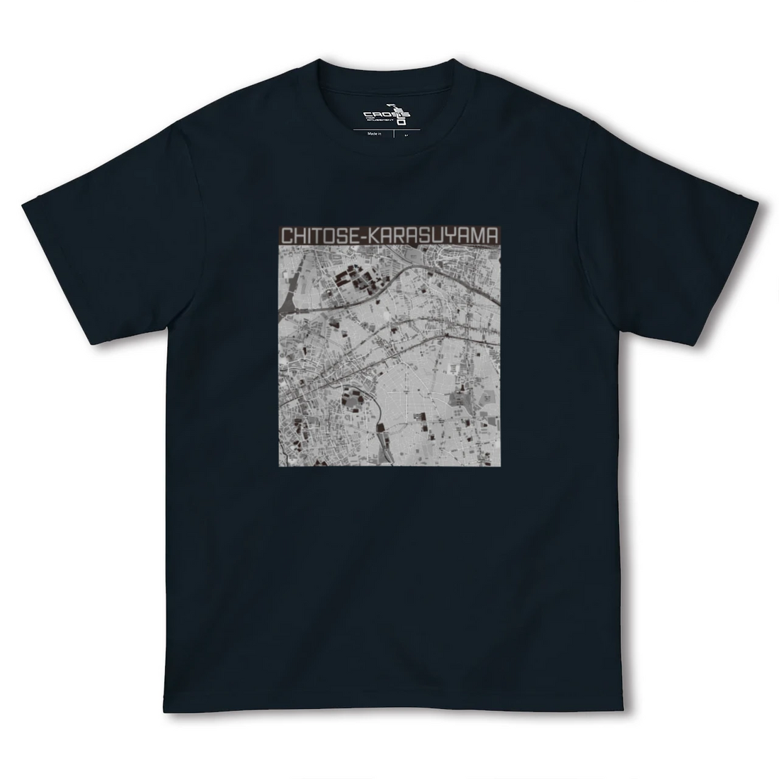 【千歳烏山（東京都）】地図柄ヘビーウェイトTシャツ