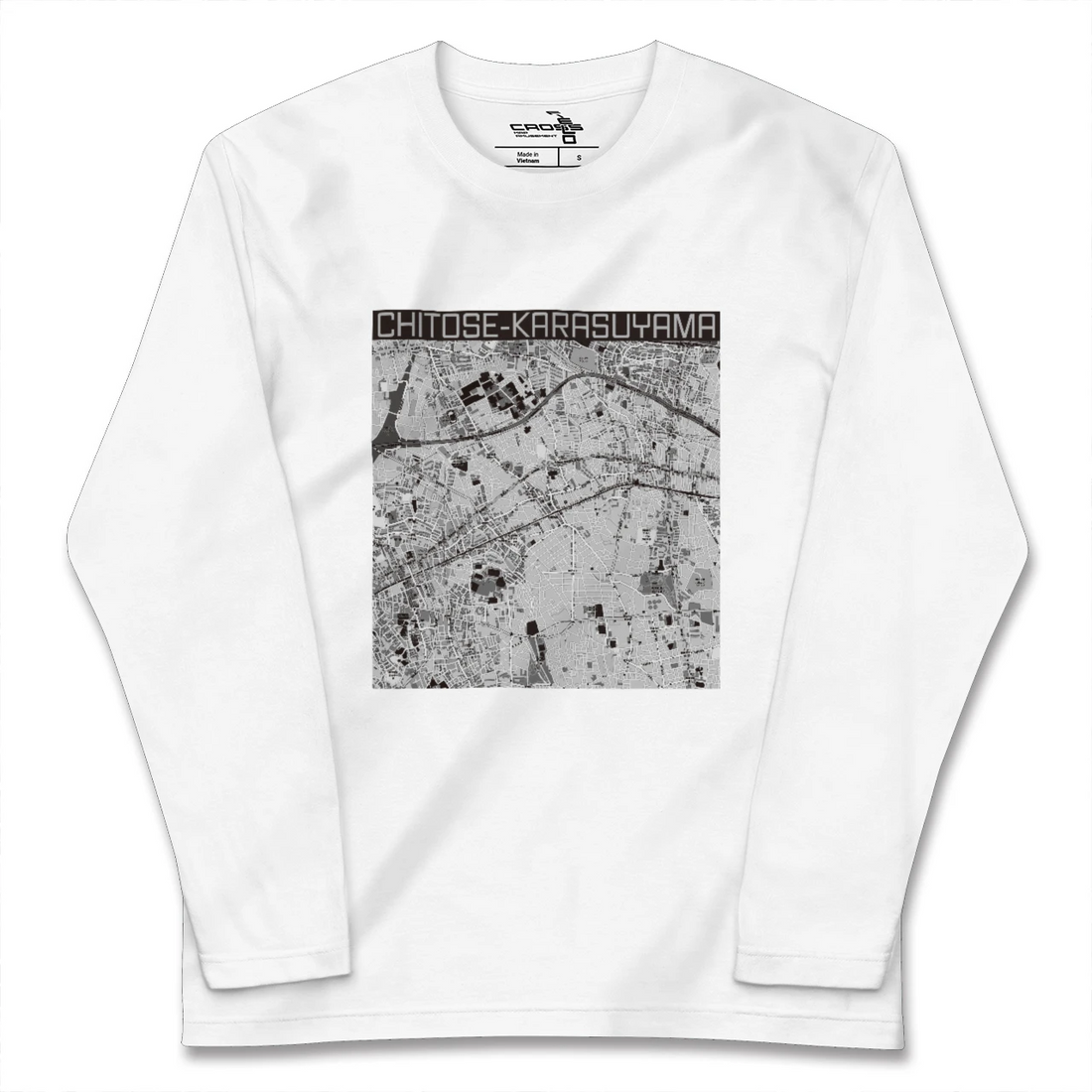 【千歳烏山(東京都)】地図柄ロングスリーブTシャツ