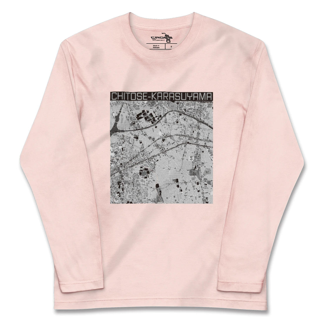 【千歳烏山(東京都)】地図柄ロングスリーブTシャツ