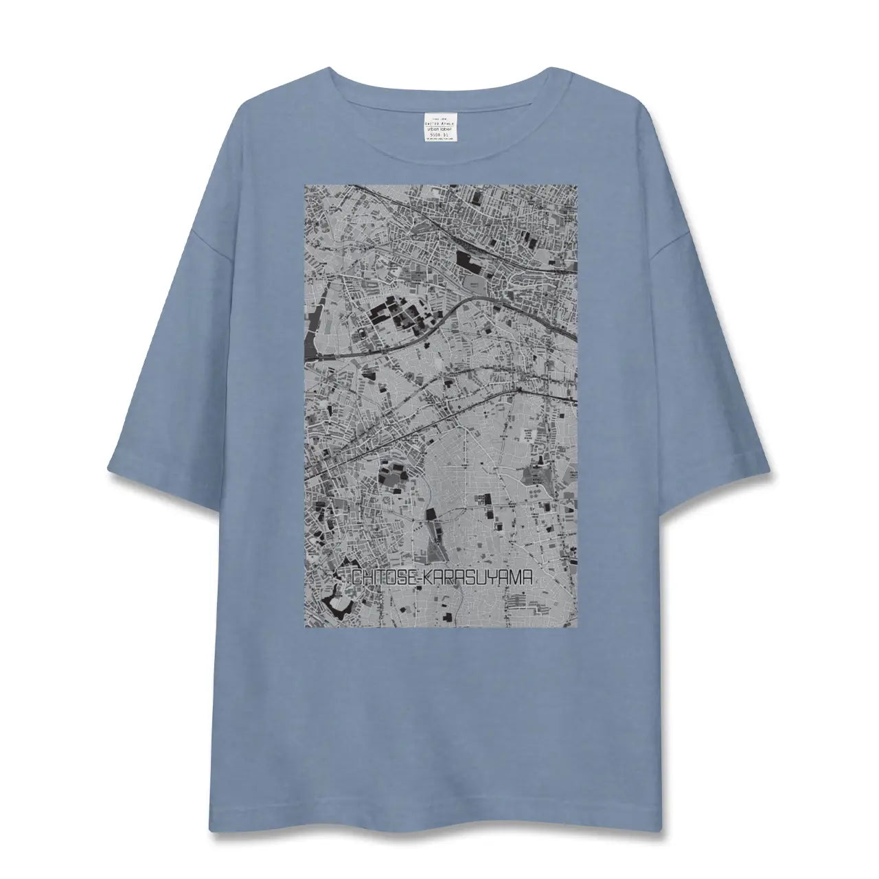 【千歳烏山（東京都）】地図柄ビッグシルエットTシャツ