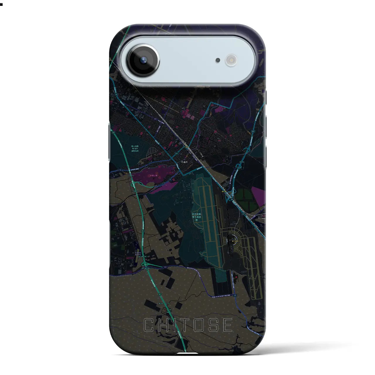 【千歳（北海道）】地図柄iPhoneケース（バックカバータイプ）