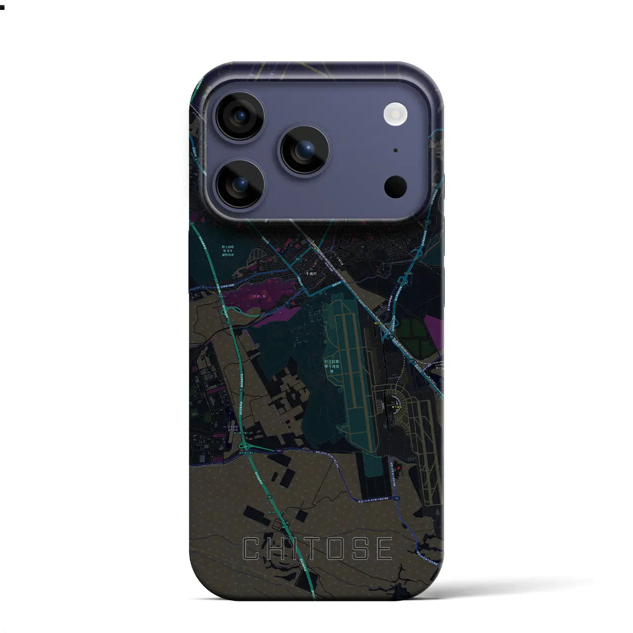 【千歳（北海道）】地図柄iPhoneケース（バックカバータイプ）