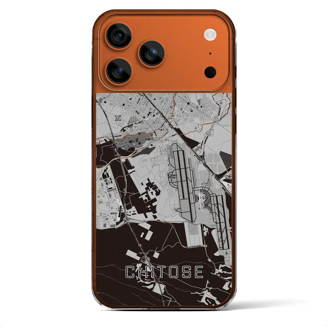 【千歳（北海道）】地図柄iPhoneケース（クリアタイプ）