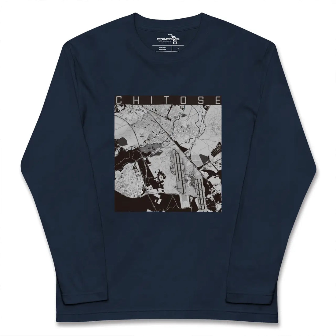 【千歳（北海道）】地図柄ロングスリーブTシャツ